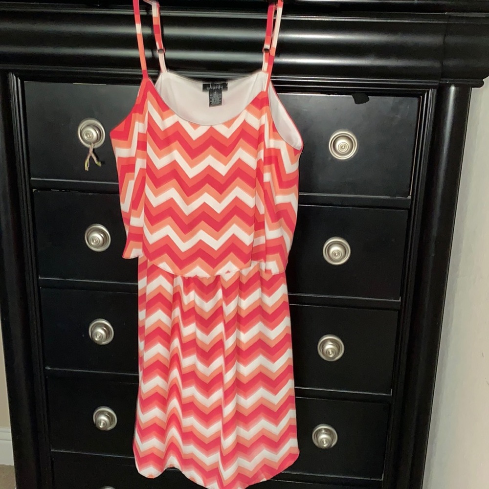 Chevron pattern summer dress